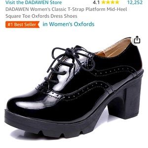 New: Dadawen Womens Classic Platform mid-heel Oxford dress shoe!